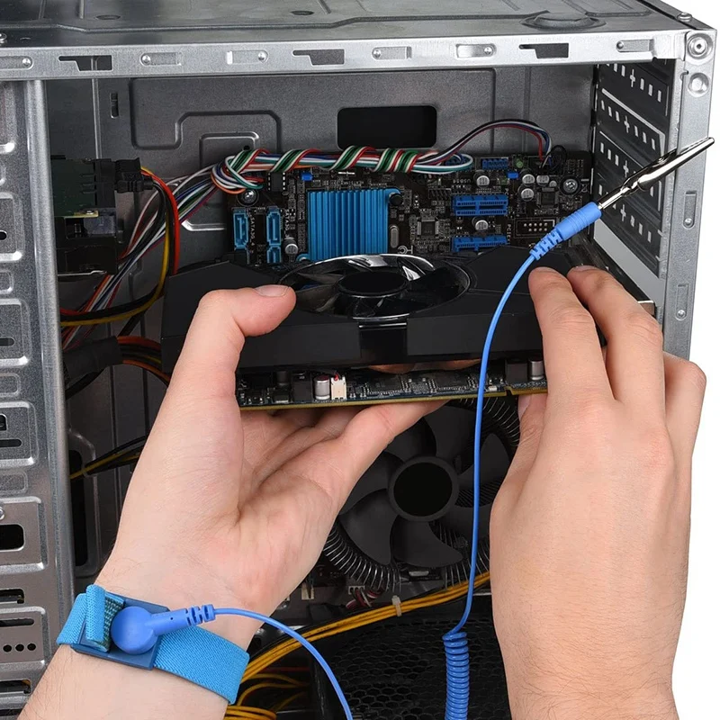 3 шт. полиуретановый Антистатический браслет проводной Синий на запястье