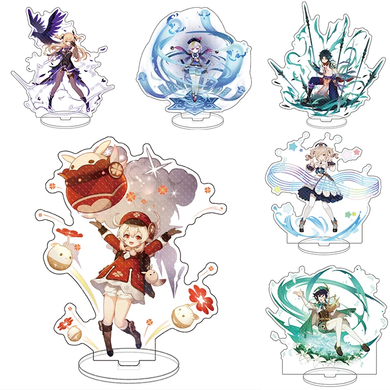 Модная Игра Genshin ударная подставка модель пластины акриловый брелок чжунгли Кли