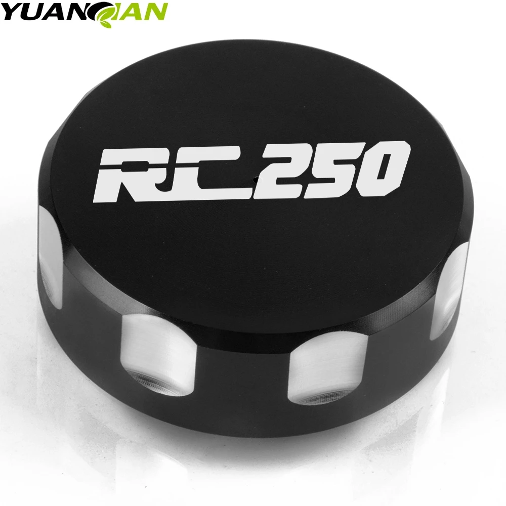 black RC250 LOGO Высокое качество Задняя Тормозная жидкость Крышка Резервуара крышка мотоцикла аксессуары для KTM RC 125 200 250 390 rc390 - Цвет: black RC250 LOGO