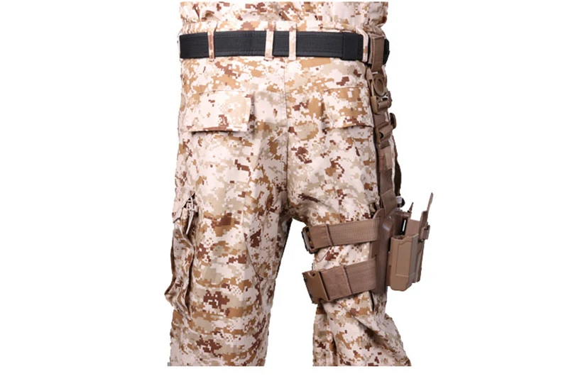 Тактическая Военная правая нога Бедро кобура W/Журнал фонарь Glock 17 19 22 23 31 32|thigh