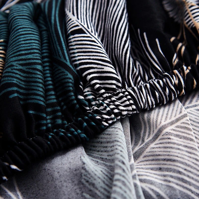 Эластичный чехол для дивана с рисунком перьев Плотная пленка нескользящий