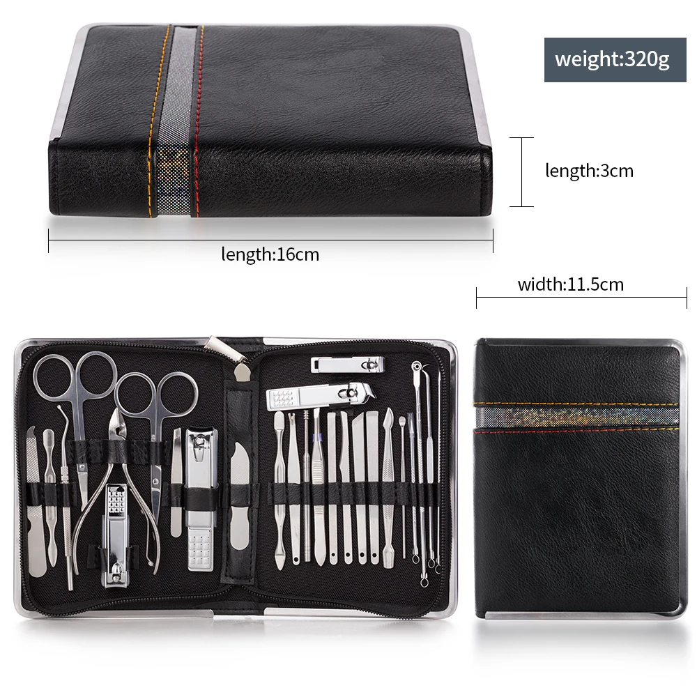 Nail Clippers Professional Pedicure Kit Stainless Manicure Set with File Scissors Clipper Cuticle Tools Makeup | Красота и здоровье