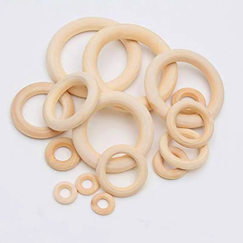 

5x Wooden Ring For Crafting DIY Craft Jewelry Making