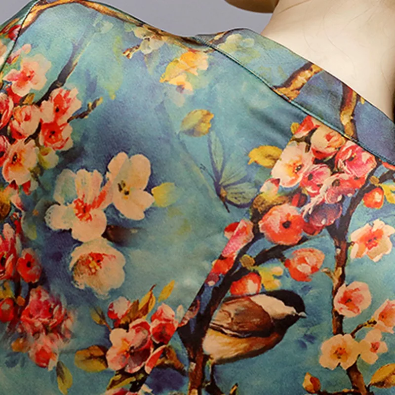 Женское шелковое платье s большие размеры Vestidos De Плайя винтажные платья длинное