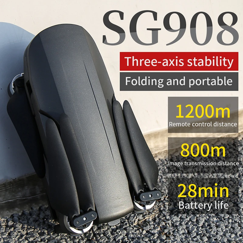 NYR SG908 Дрон с разрешением 4K GPS профессиональная портативная рация 3-осевому