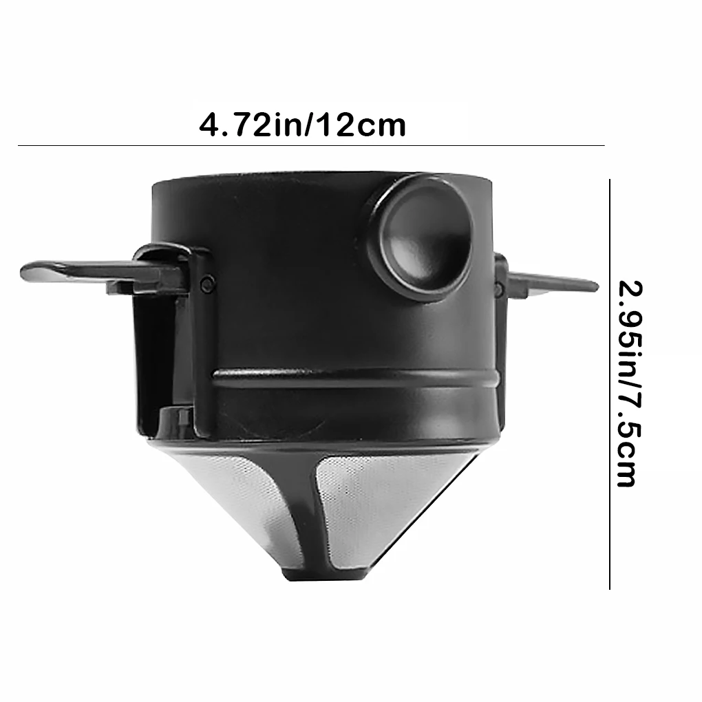 

Coffee Filter Portable 304 Stainless Steel Drip Coffee Tea Holder Funnel Baskets Reusable Tea Infuser and Stand Coffee Dripper
