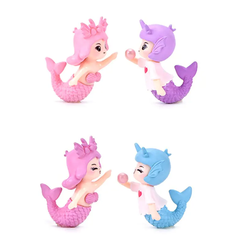 

2pcs Cute Mermaid Couple Micro Landscape DIY Aquarium Fish Tank Little Mermaid Ornament Desk Craft Aquarium Fish Tank Ornament