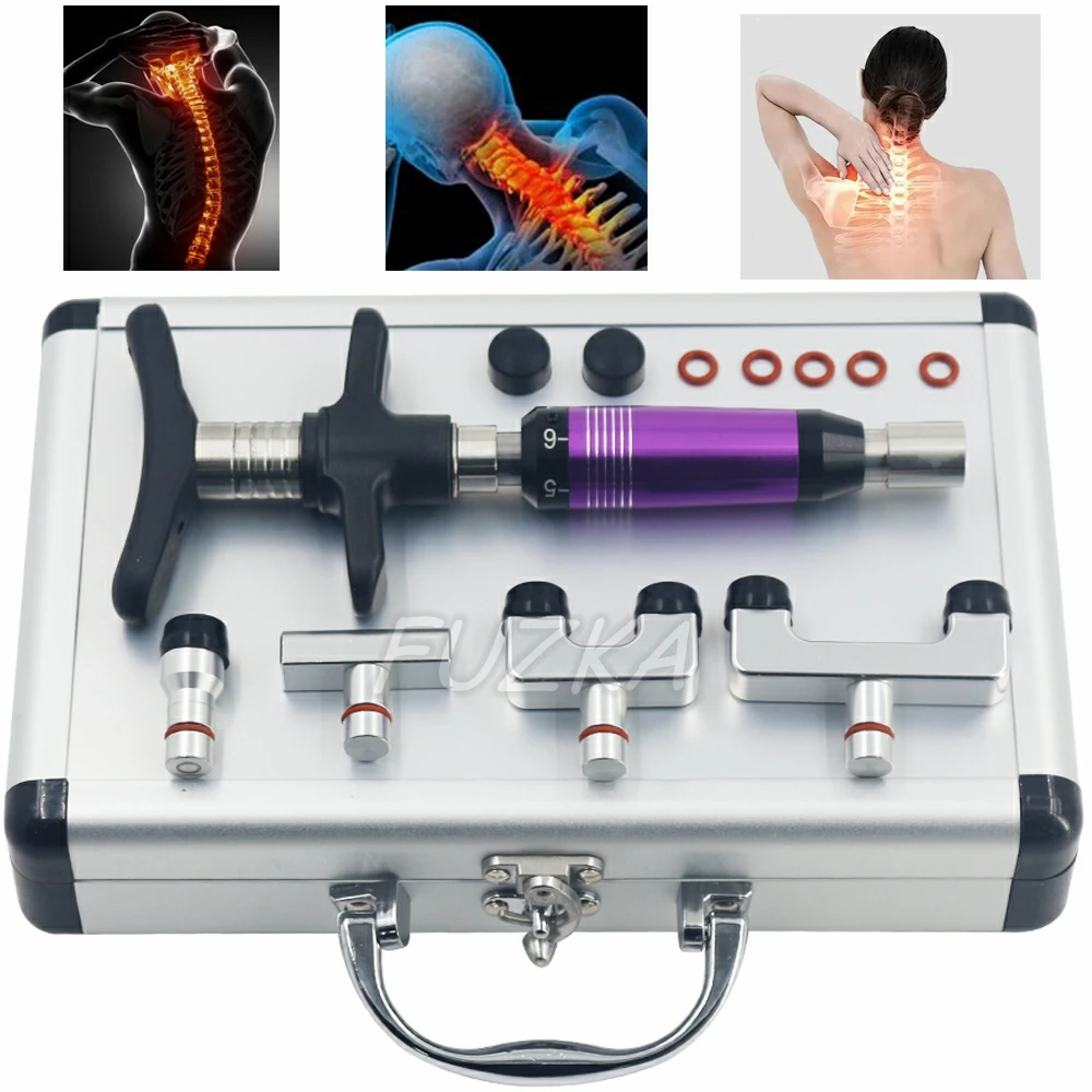 

Manual Chiropractic Gun For Backbone Modulation And Adjustment Stainless Steel 4 Heads Health Care Massage Correction Tool