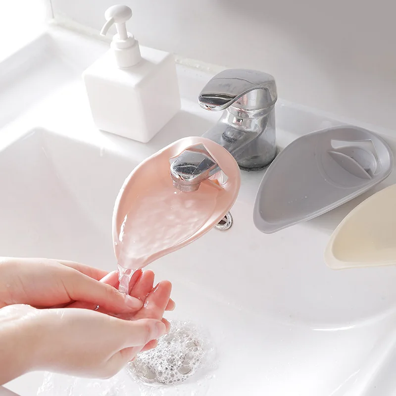 

Freeshipping Solid Color Faucet Extender Sink Handle Extension Toddler Kids Bathroom Hand Wash Tools Kitchen Faucet Attachment