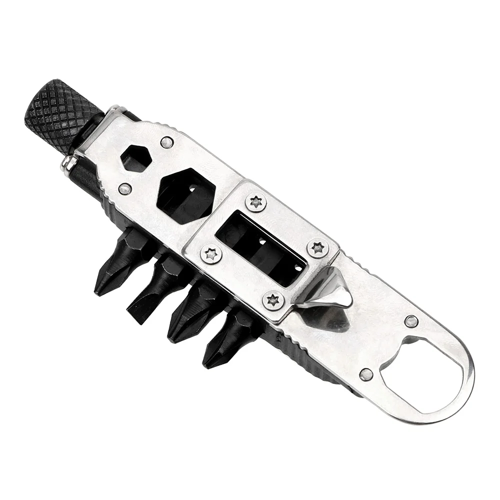 

DIYWORK Hex Wrench Screwdriver Mini Tools Pocket Keychain Screwdriver LED Flashlight Opener Phillips Slotted Screwdriver Set