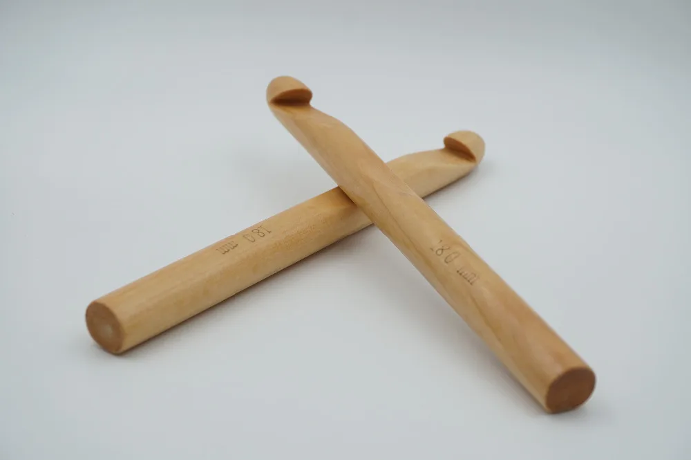 1 шт 18 мм карбонизированный бамбуковый вязальный крючок спицы для вязания ручные