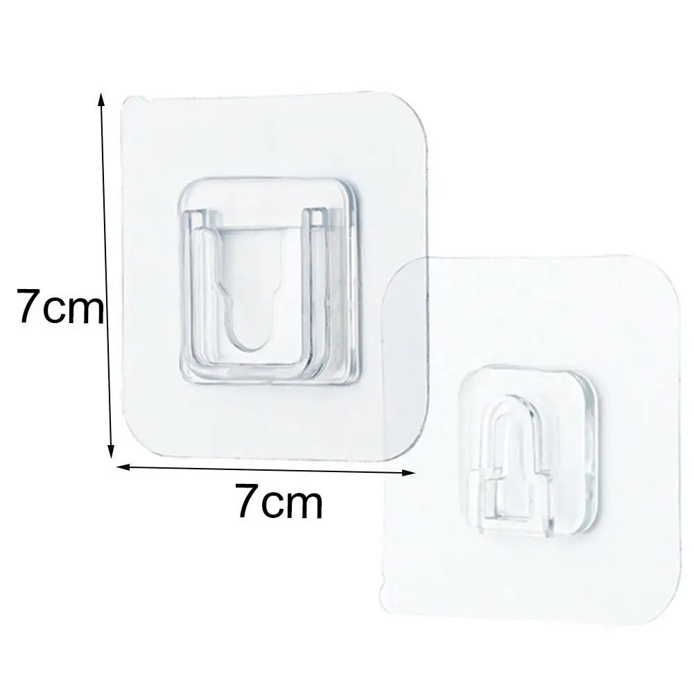 

Double-sided Adhesive Hooks Bathroom waterproof hook Holder Hanger Storage For Kitchen Cup Sucker Hooks Suction Wall Transp U6T3