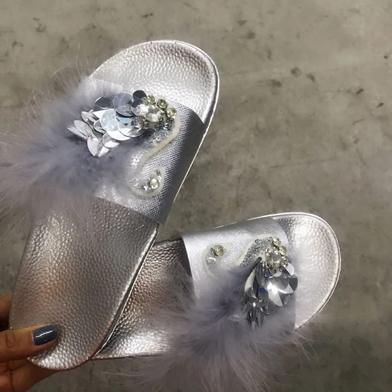 Тапочки женская домашняя обувь для дома с рисунком меховая всей семьи