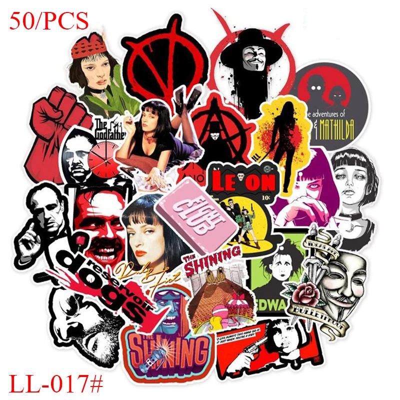 LL 017 #50/за штуку Бесплатная доставка Классический фильм ПВХ Стикеры искусство