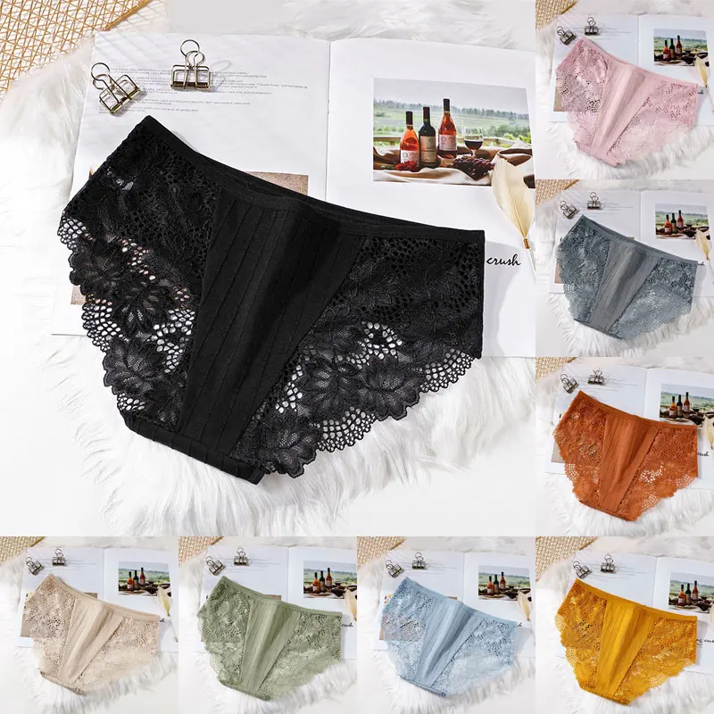 

New Japanese Girl Lace Sexy Panties Hollow Women's Triangle Pants Cotton Gear Women Underwear Panties Women Cotton Panties