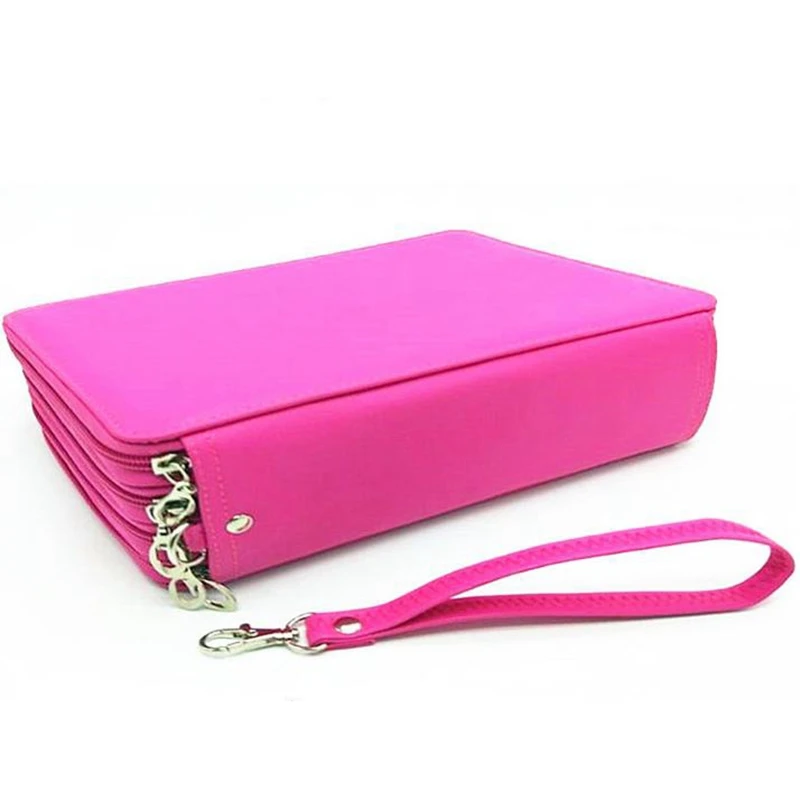 Большой Вместительный чехол из искусственной кожи с 168 слотами многослойный