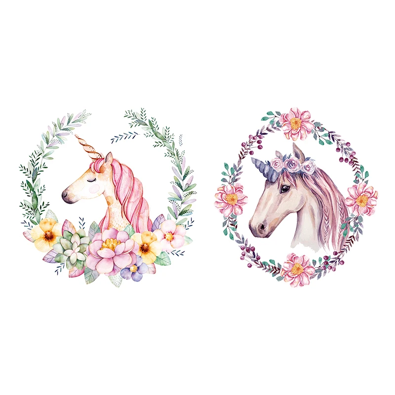 Гирлянда Единорог патчи для передачи тепла детей одежда девочек утюжок на