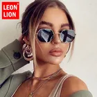Очки LeonLion многогранные очки в стиле ретро для женщин и мужчин, брендовые дизайнерские роскошные очки в винтажном стиле, 2021