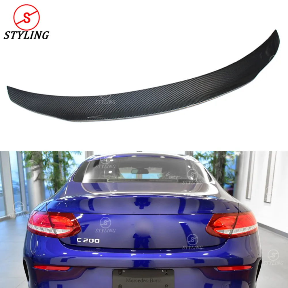 УГЛЕРОДНЫЙ спойлер W205 Coupe в стиле PSM для Mercedes benz c300 c250 C200 задний бампер багажника