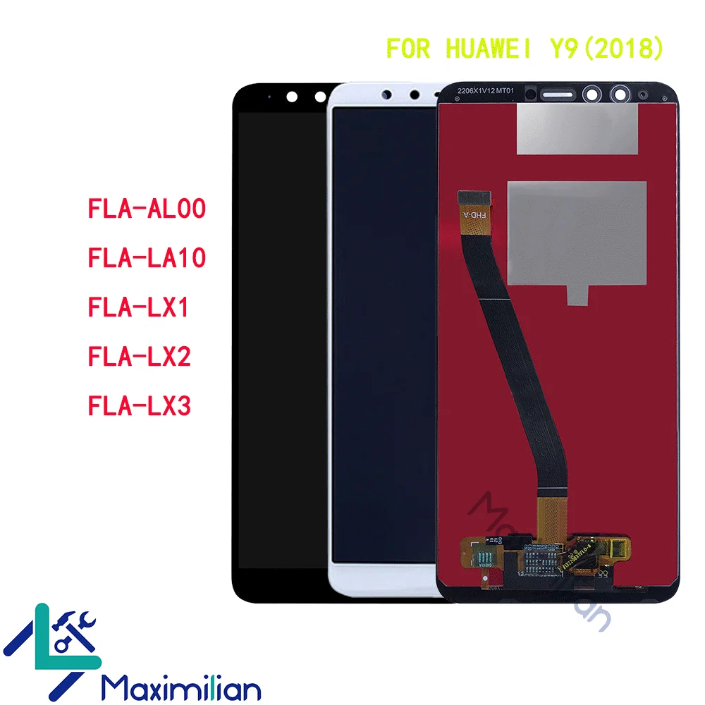 Мобильный телефон lcd s для huawei Y9 2018 ЖК дисплей сенсорный экран сборка Рамка FLA AL00 LA10