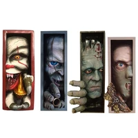 resin human face bookends scary book stand adjustable bookshelf stand for books home office decorations desk organizer