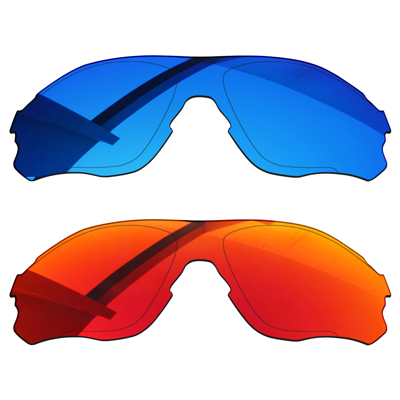 

Bsymbo 2 Pairs Winter Sky & Agate Red Polarized Replacement Lenses for-Oakley EVZero Path OO9308 Frame