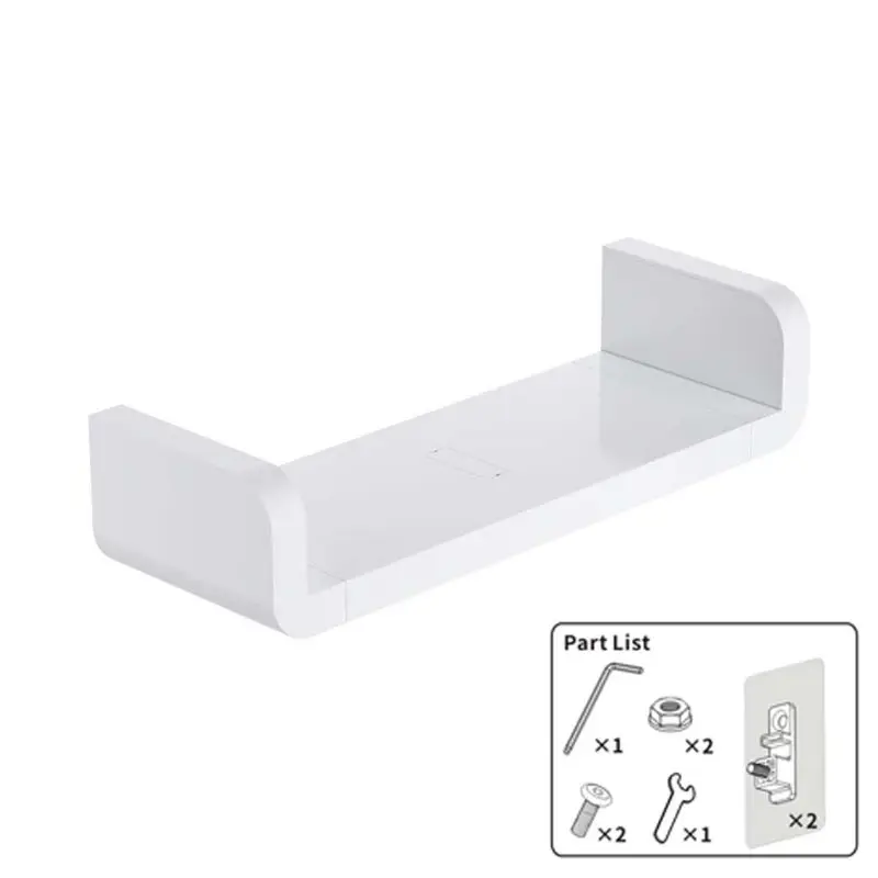 

U Shaped Plastic Wall Mounted Bathroom Wall Shelf Suction Floating Rack Shower