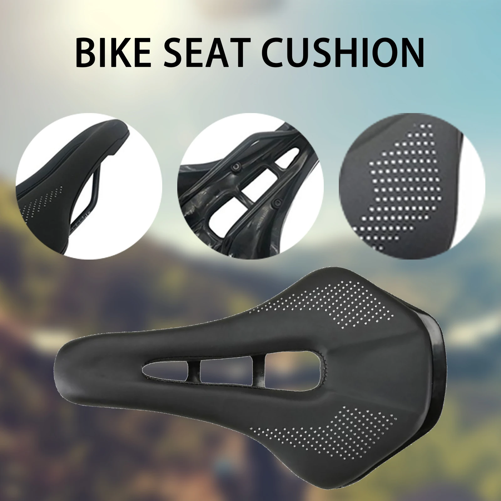 

Bicycle Saddle Seat Mountain Bike Cushion for Men Skid-proof Soft PU Leather MTB Cycling Saddles Road Bike Seats 2021 New Design