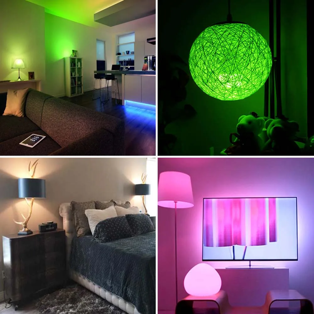 RGBW LED Light Bulb 21key Infrared controller Smart Bulb Lamp Multicolor Dimmable Color Changing LED Night Light AC 110V/220V