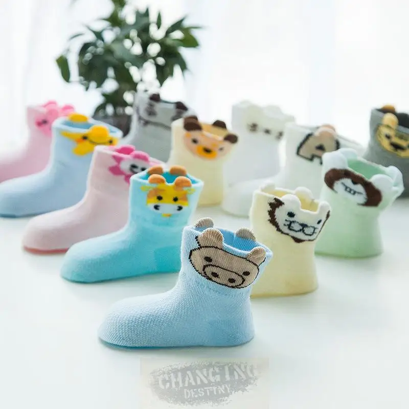 Детские милые Мультяшные носки для новорожденных мальчиков и девочек
