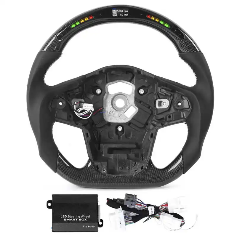 Светодиодное освещение из углеродного волокна дисплей рулевое колесо для Toyota GR