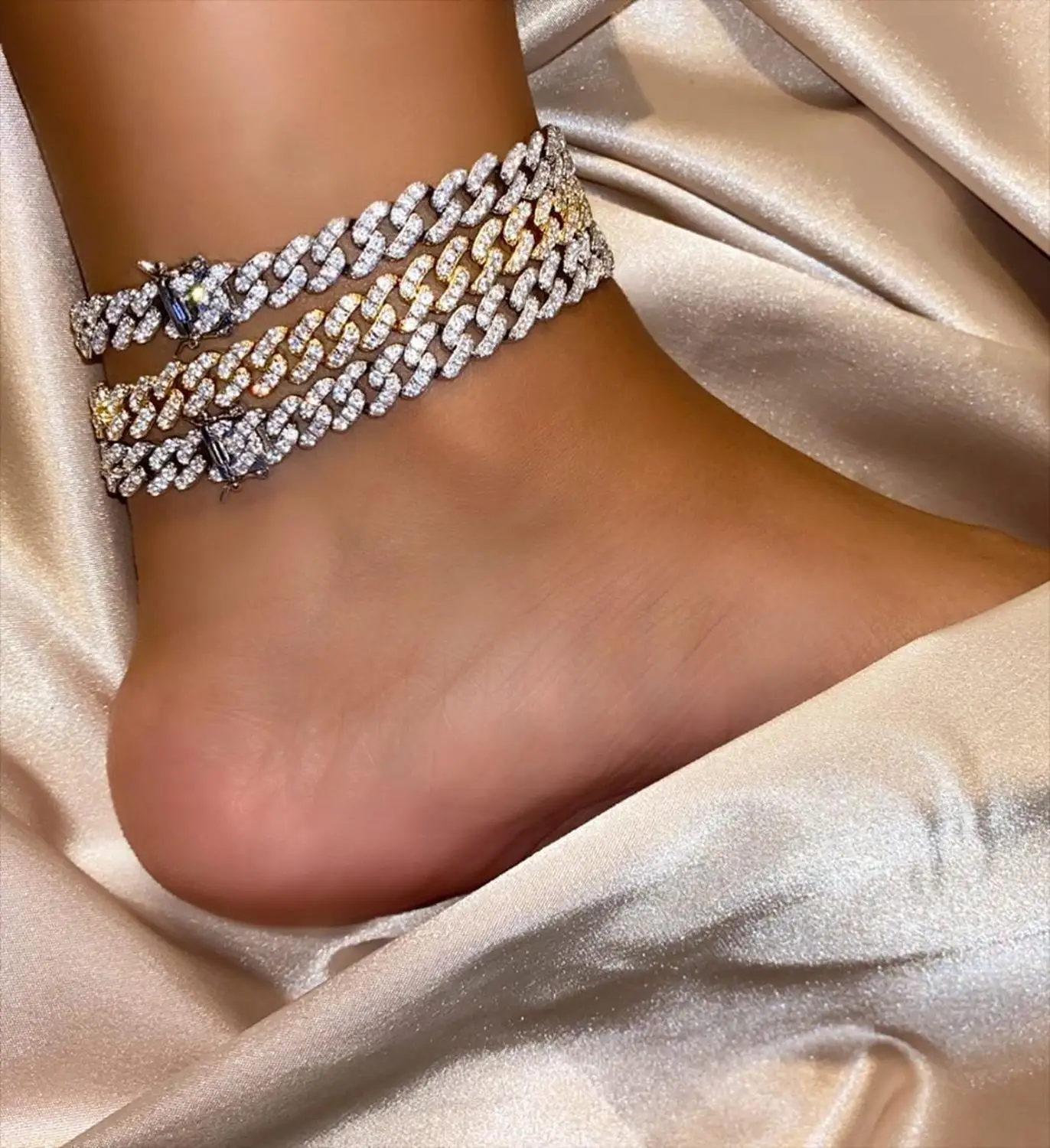 Janekelly цвет золотой 2 цвета 5A кубический цирконий cz iced out bling кубинская цепочка хип