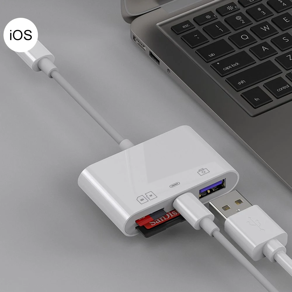 OTG USB адаптер для iPhone 3 0 конвертер мыши клавиатуры U Диск Камеры кардридер данных 11
