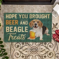 3d hope you brought beer and beagle treats doormat indoor doormat non slip door floor mats carpet rugs decor porch doormat
