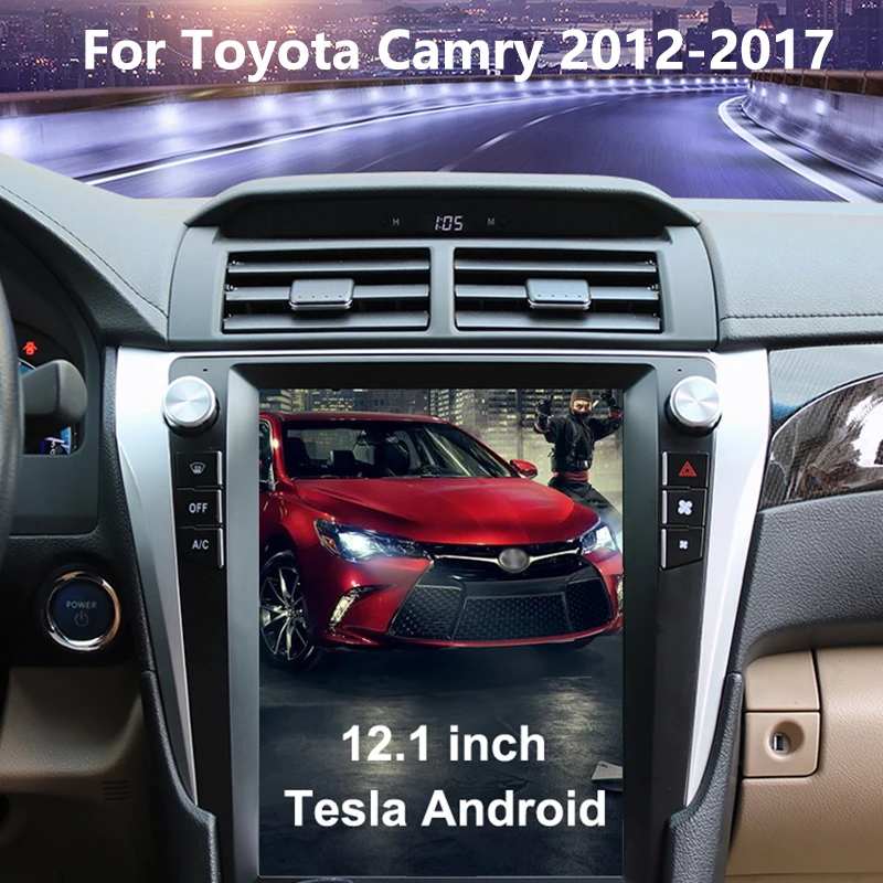 12 1 дюймовый экран Tesla Android головное устройство радио для Toyota Camry 2012 2015 2017 GPS