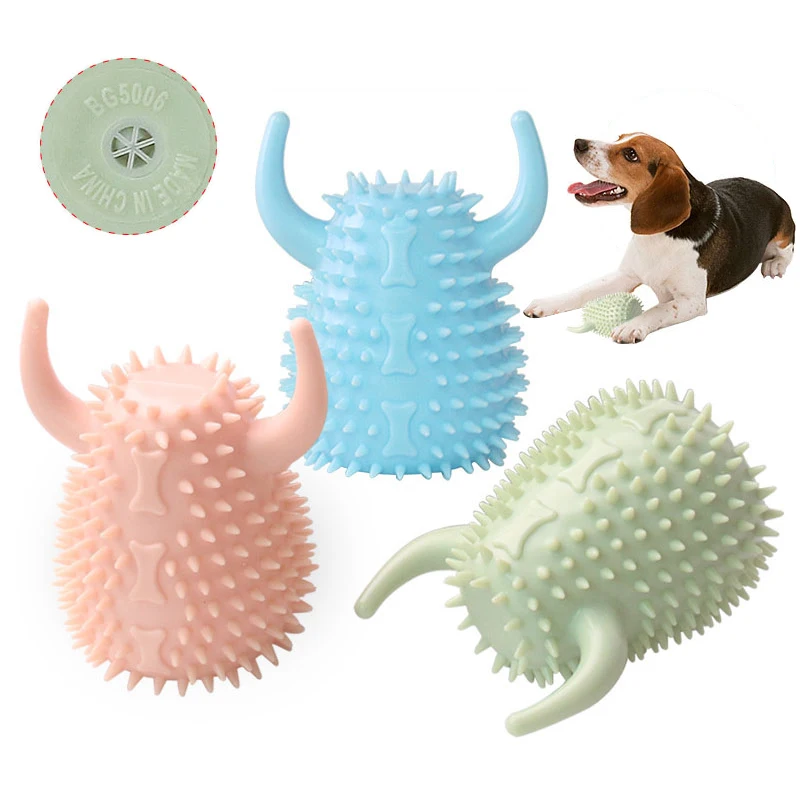 

New Bite Resistant Pet Cleansing Toothbrush Dog Chew Toy Interactive Puppies Training Molar Teeth Vocal Cat Anti Boring Ball