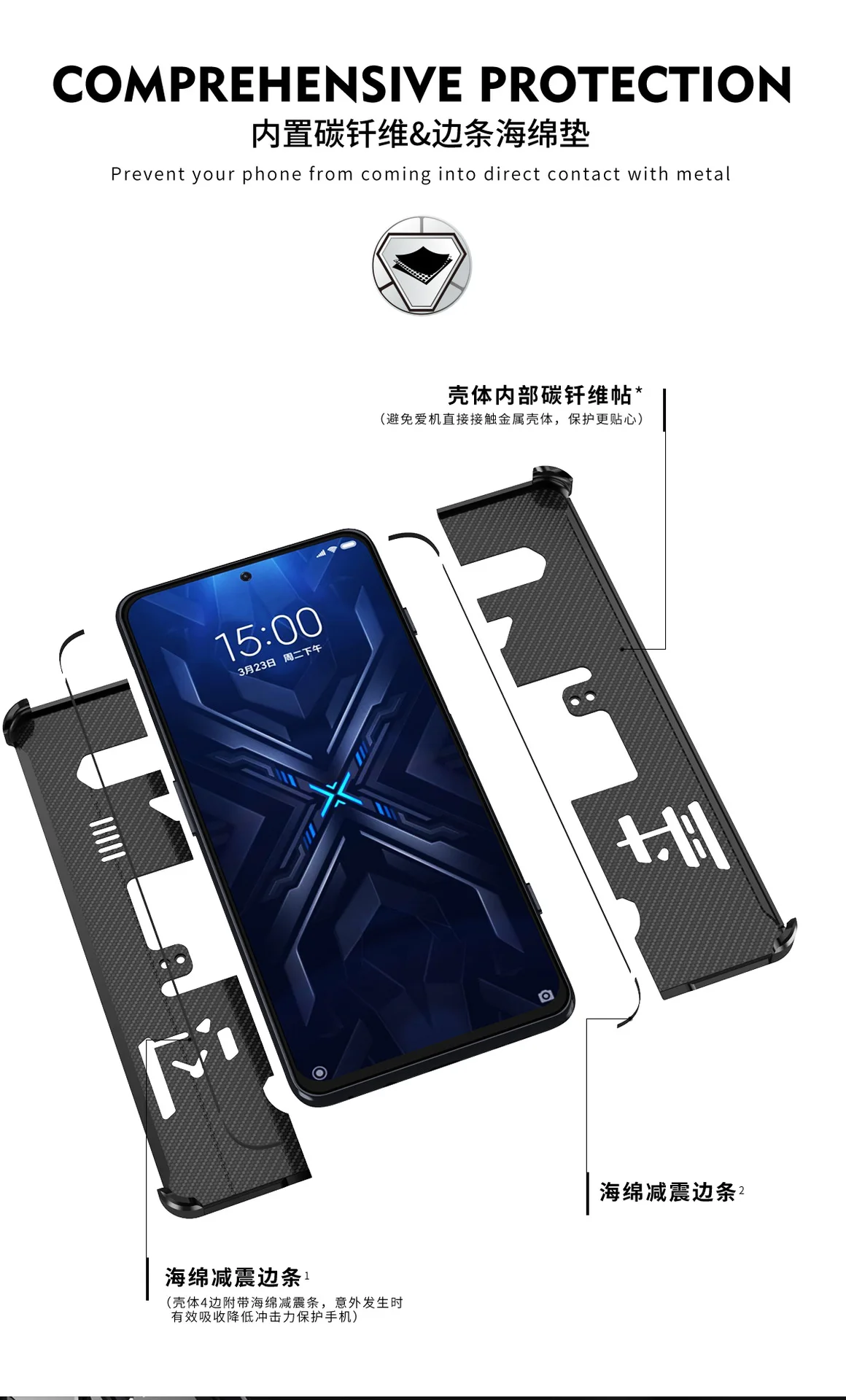 

Original Metal Luxury New Thor Heavy Duty Armor Metal Aluminum Phone Case For Xiaomi Black Shark 4 3 3S 2 Pro Cases Cover