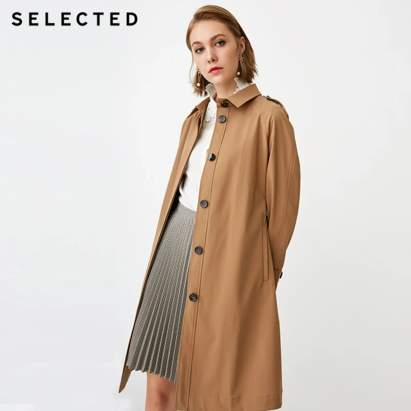 Избранные Новые женские клетчатые полушерстяные пояса длинные тренчкоs |