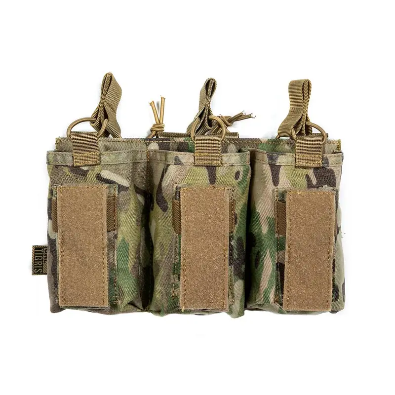 OneTigris Открытый Топ Тройная винтовка/Пистолет подсумок Тактический M4/M16/SA80/G36/AK47/AK74 подсумок для страйкбола пейнтбола - Цвет: Multicam