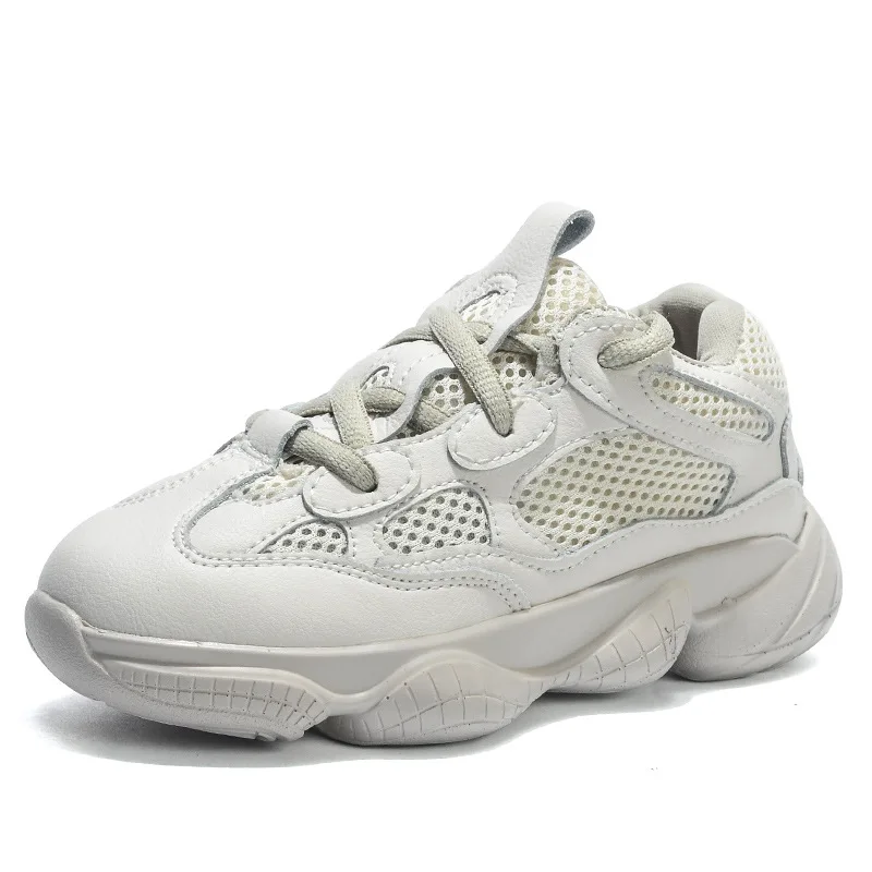 Кроссовки из натуральной кожи для мальчиков и девочек модные легкие начинающих