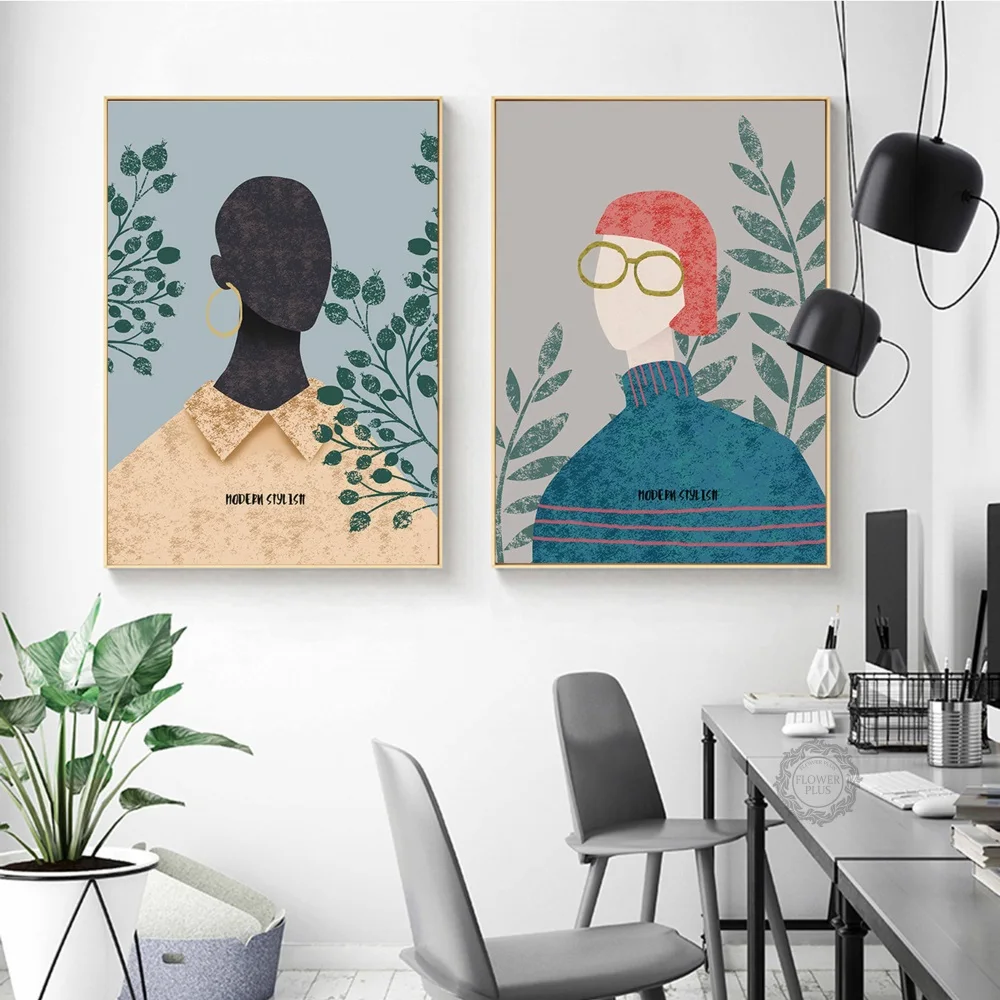 Плакаты и принты в скандинавском стиле современный простой модный цветок