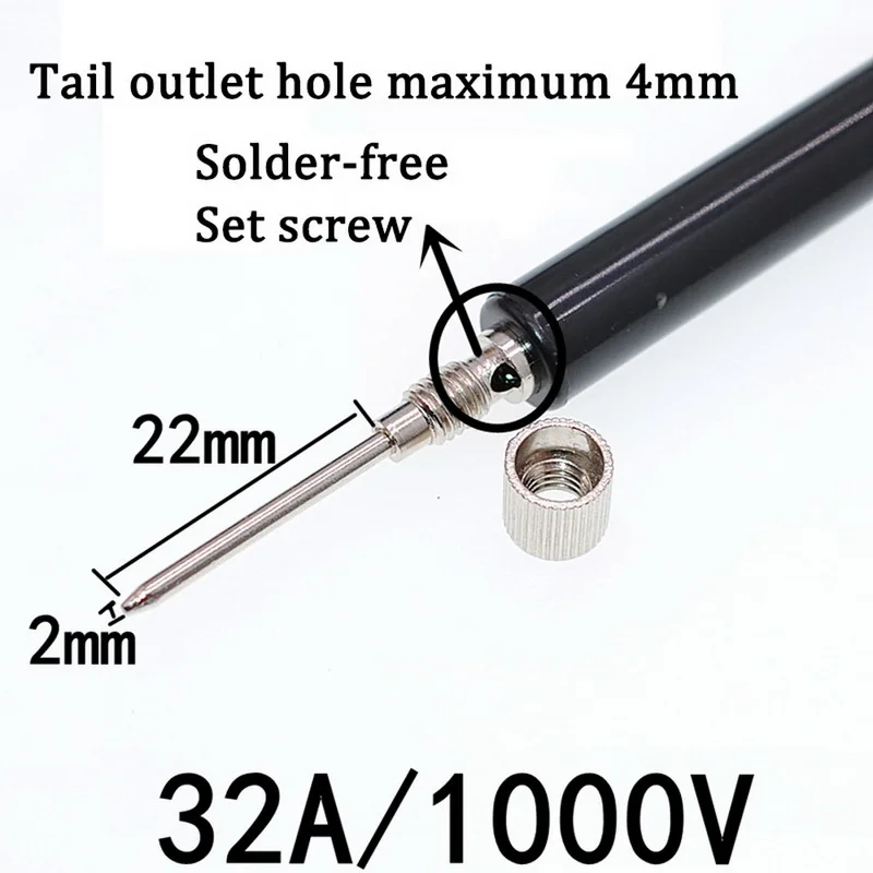 Новинка 10 шт. пружинный тестовый зонд наконечник игла изолированный крюк