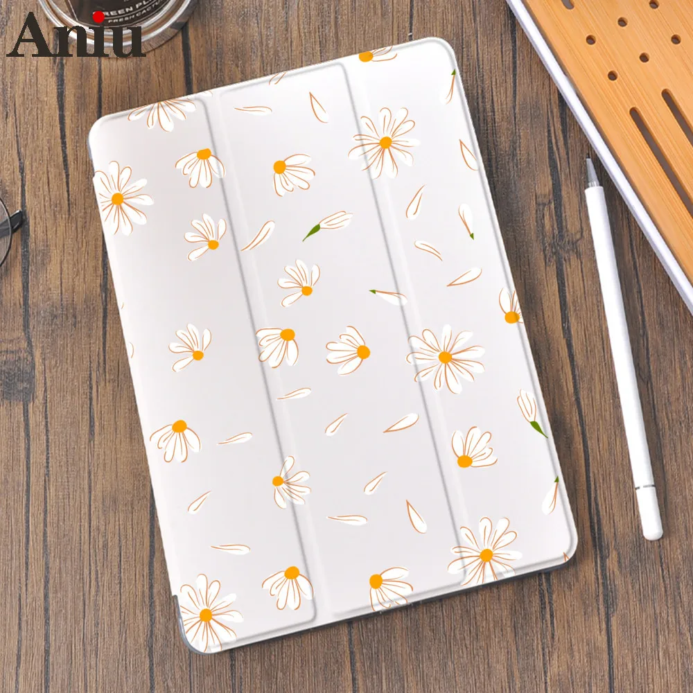 

Daisy for Air 4 iPad Pro 2021 Case Cute Air 2 With Pencil Holder 8th Generation 7th Pro 11 12.9 Mini 5 Cover Silicone 10.5 Funda