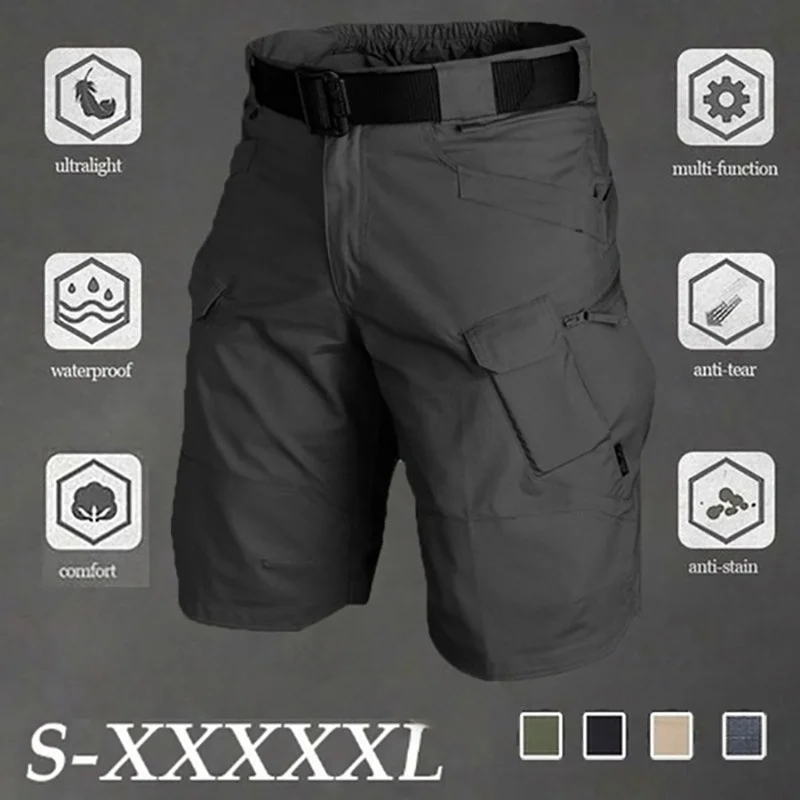 

New Big Size 5XL Classic Tactical Shorts Men Outdoor Waterproof Military Camouflage Multi-pocket Shorts Mens SWAT Cargo Shorts