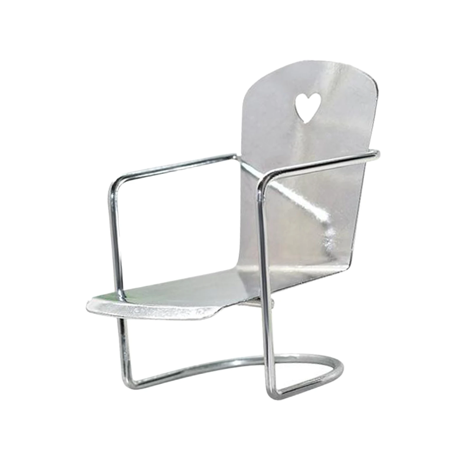 

Armchair Dollhouse Metal Furniture 1/12 Scale Mini Desk Chair Decoration