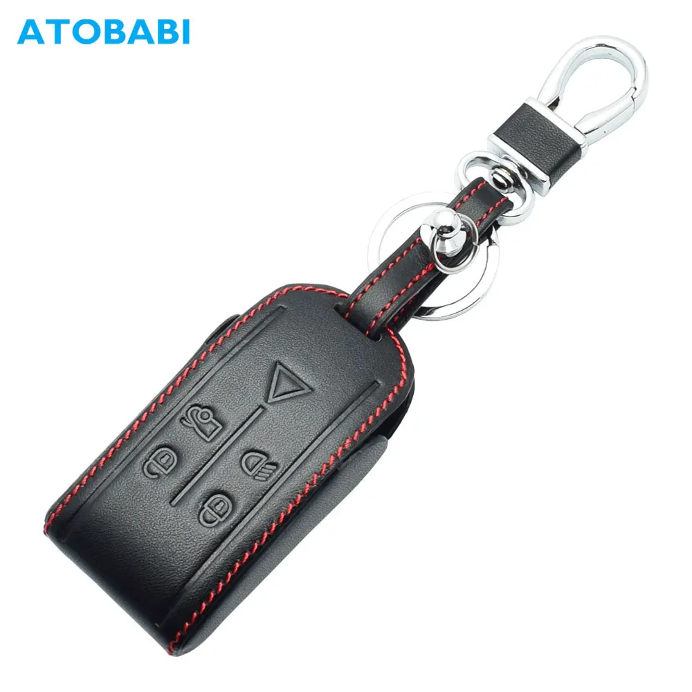 Кожаный чехол для ключей ATOBABI Jaguar XF XK XKR X type S 2007 2012 5 кнопочный пульт