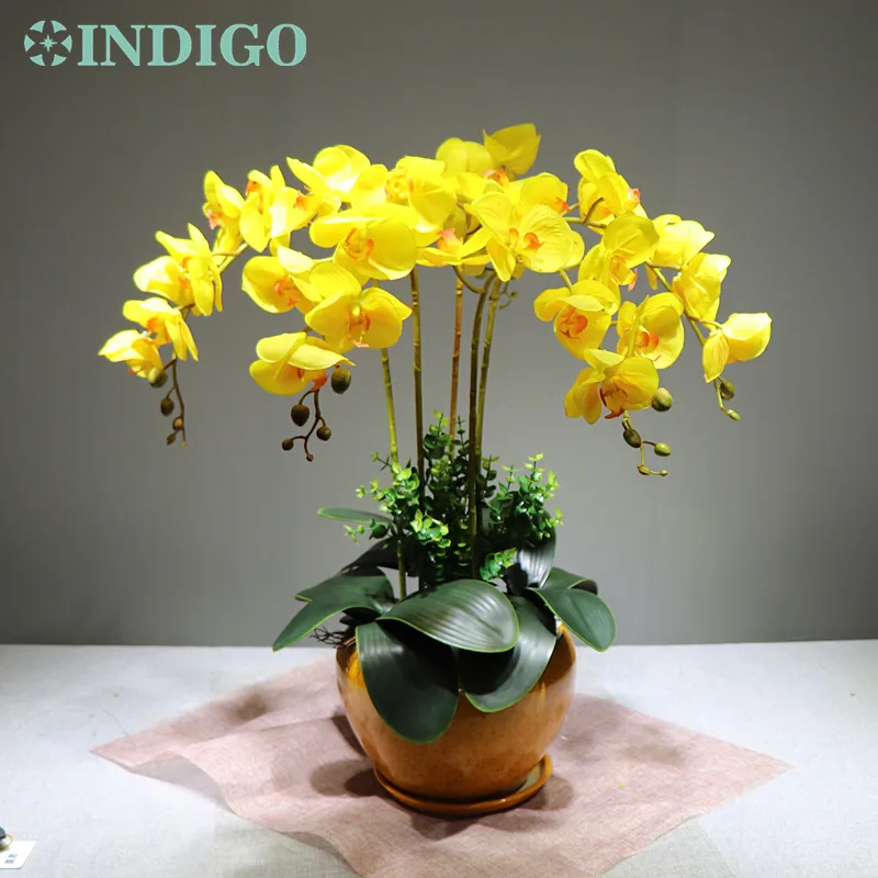 INDIGO-DIY, желтый цветок, анемон, Орхидея, тюльпан, Калла, Мимоза, кружевной цветок, Калла, Рождество, свадьба, событие