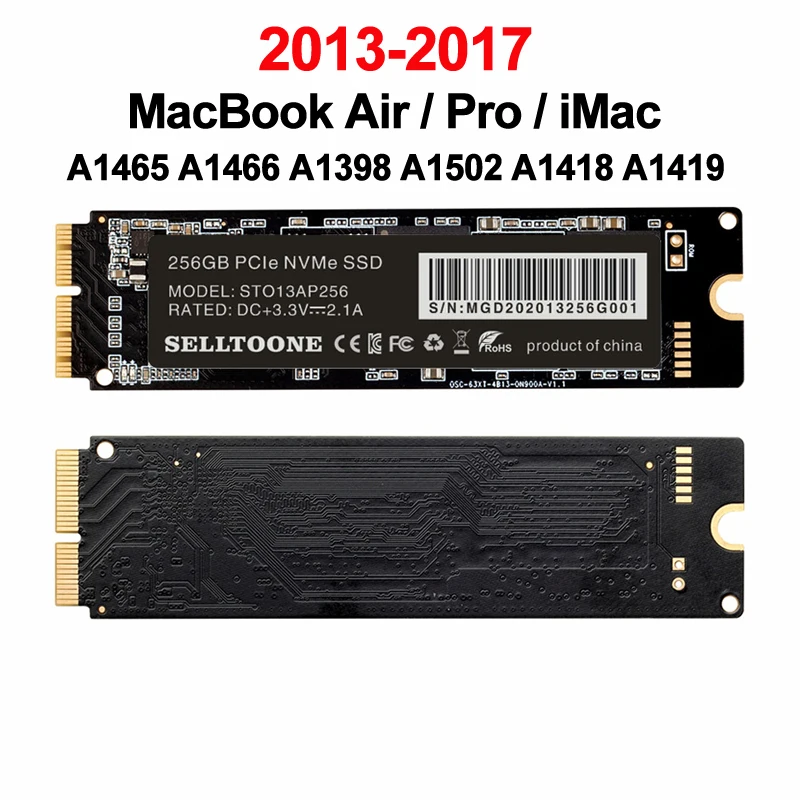 256 ГБ 512 1 ТБ SSD для Macbook Air A1465 A1466 EMC2631 2632 2925 MacBook Pro A1398 A1502 iMac A1418 A1419 обновление