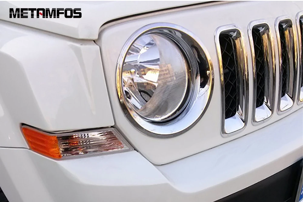 Хромированная накладка на переднюю фару для Jeep Patriot 2011-2016 2017 | Автомобили и