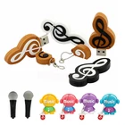 64 Гб USB флеш-накопитель 32 Гб 8 16 4 ГБ флеш-накопитель 128 ГБ 256 ГБ микрофон динамик музыкальная нота карта памяти Key2.0 мультяшный U-диск